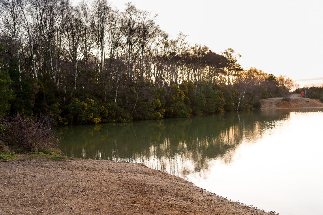 "Sunrise Over Lake" stock image