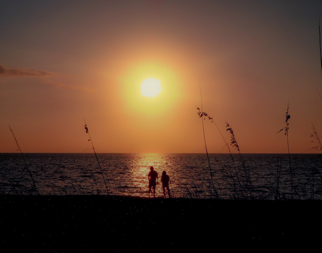 "Sundown Silhouettes" stock image