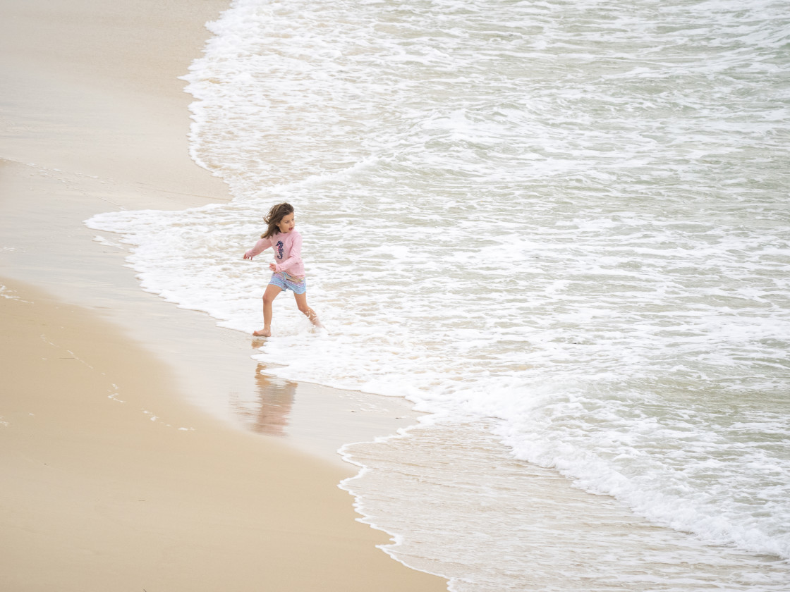 "Girl on Beach" stock image