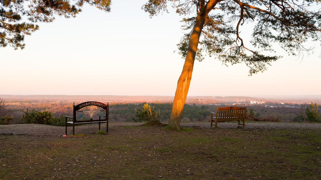 "Caesar's Camp Golden Hour" stock image