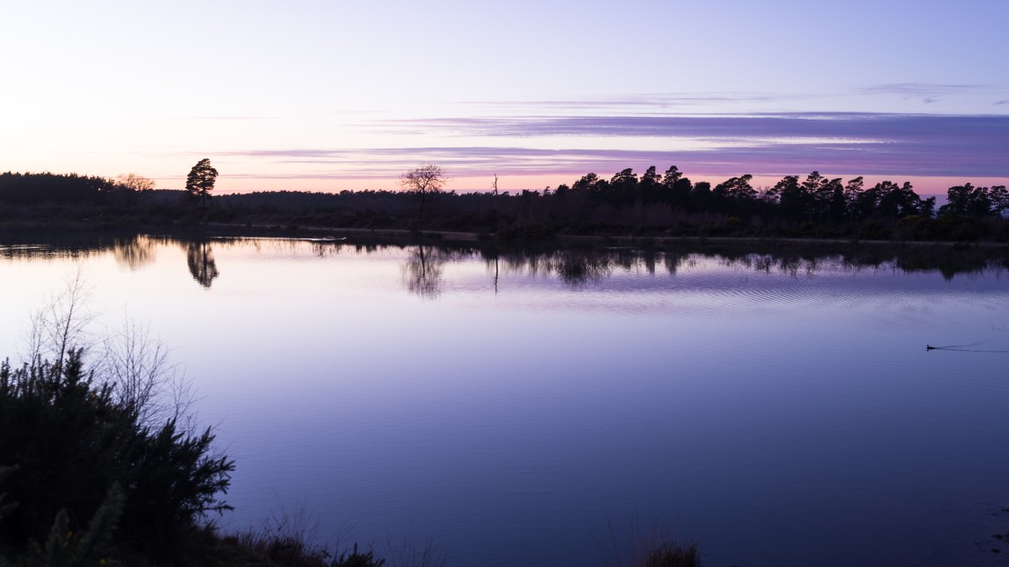 "Lake after Sunset" stock image