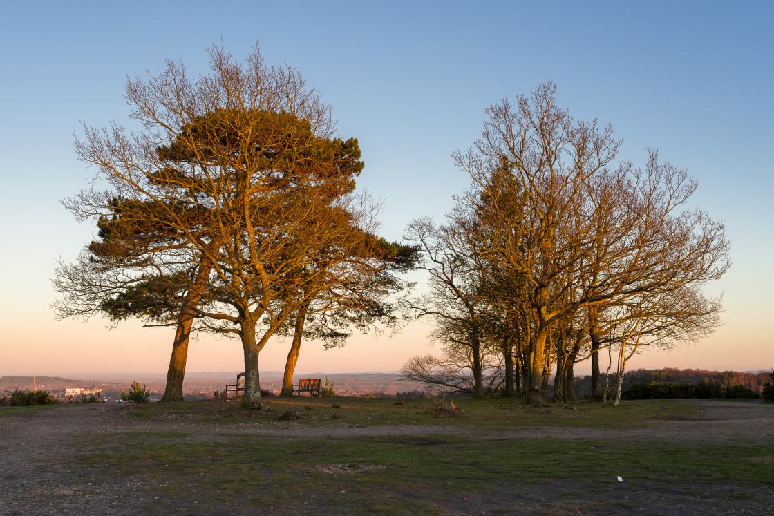 "Caesar's Camp Golden Hour" stock image