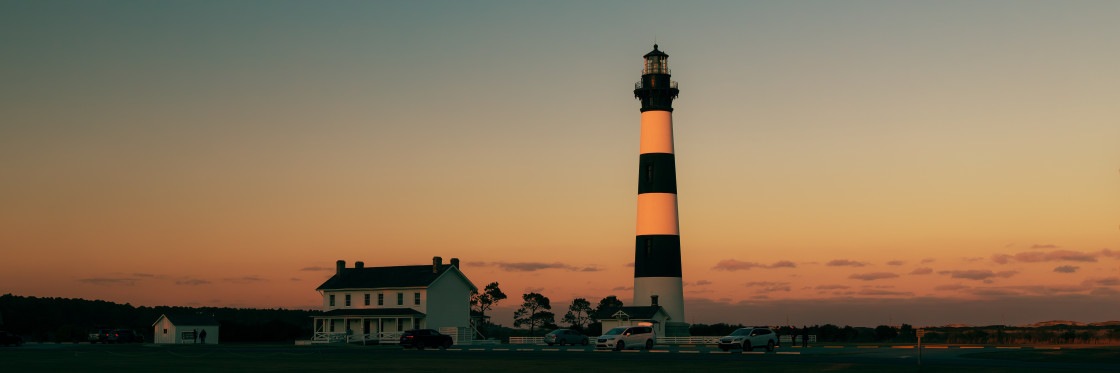 "Bodie Island Lighthouse at Sunset" stock image