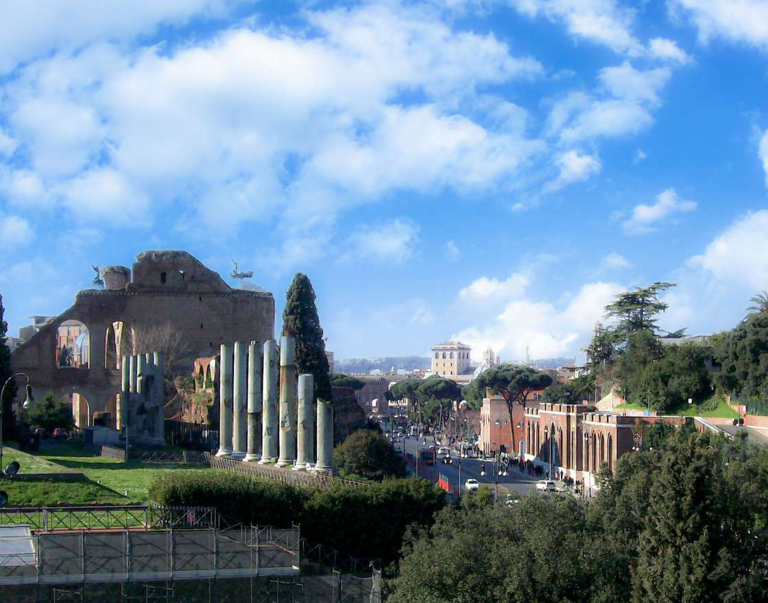 "Rome from the Colosseum" stock image