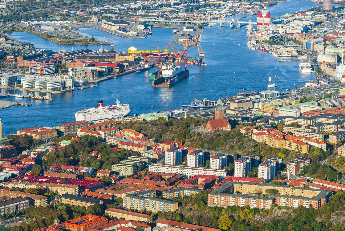 "Aerial view of city" stock image