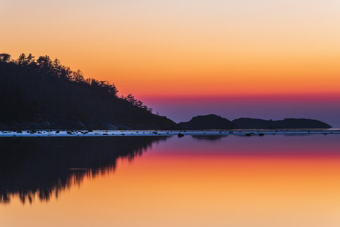 "Coastal scenery at beautiful sunset" stock image