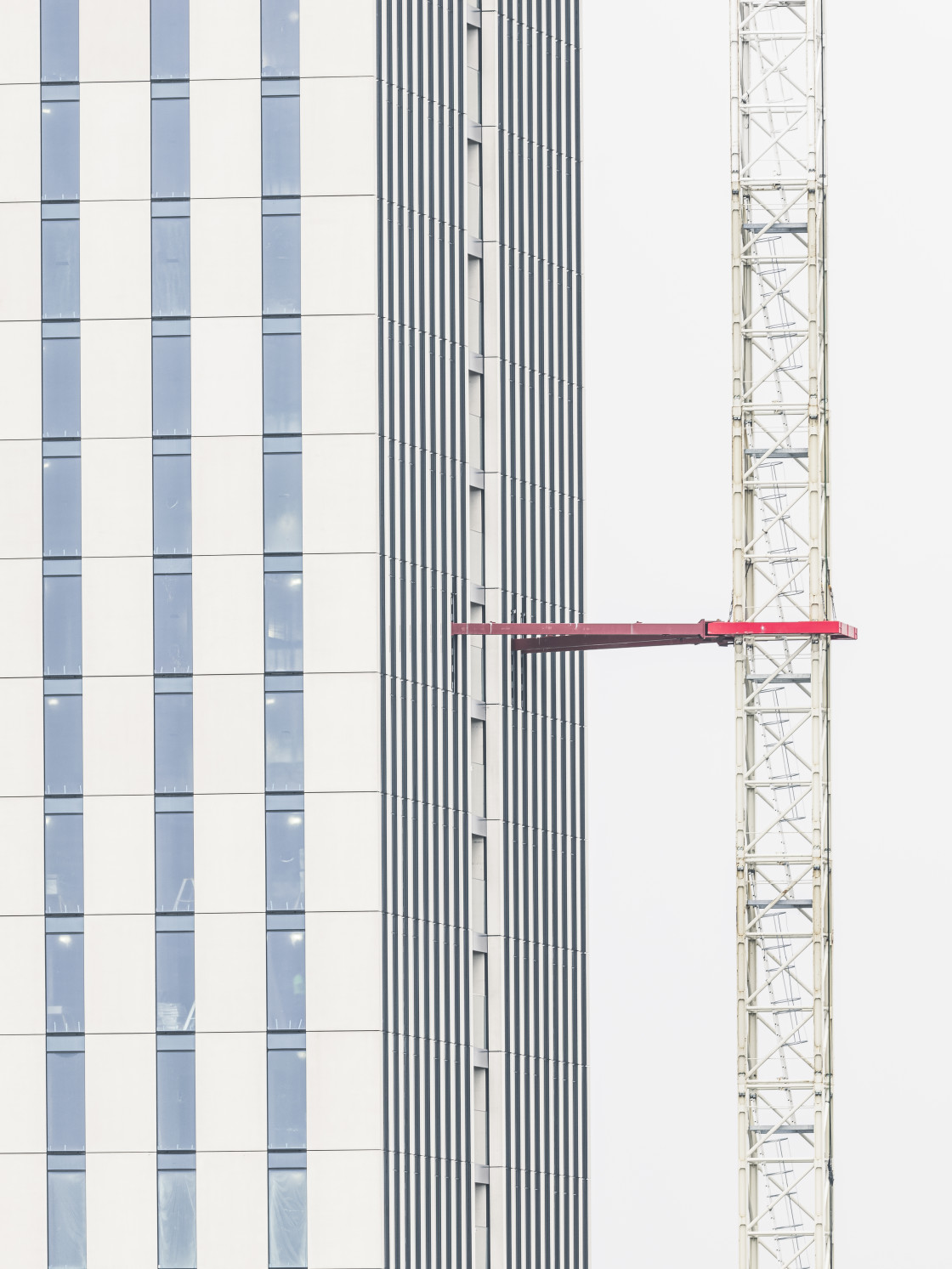 "Stairs connected to skyscrape building" stock image