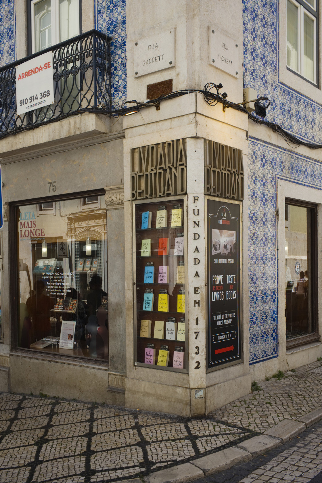 "Bertrand bookshop is the oldest continually operating bookshop" stock image