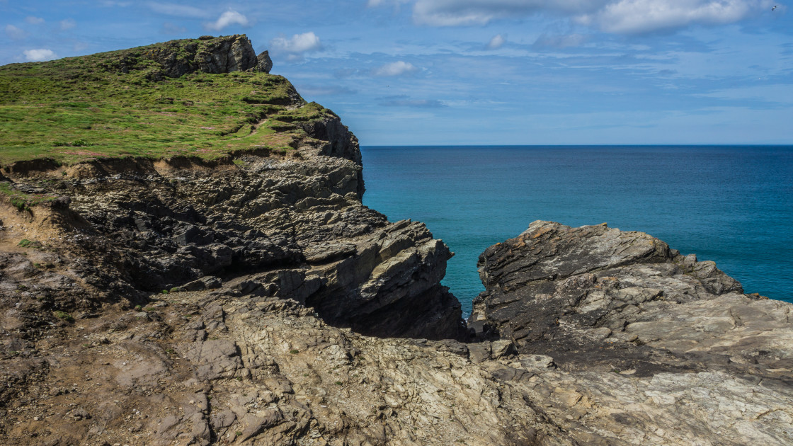 "Rugged Cliff Top" stock image