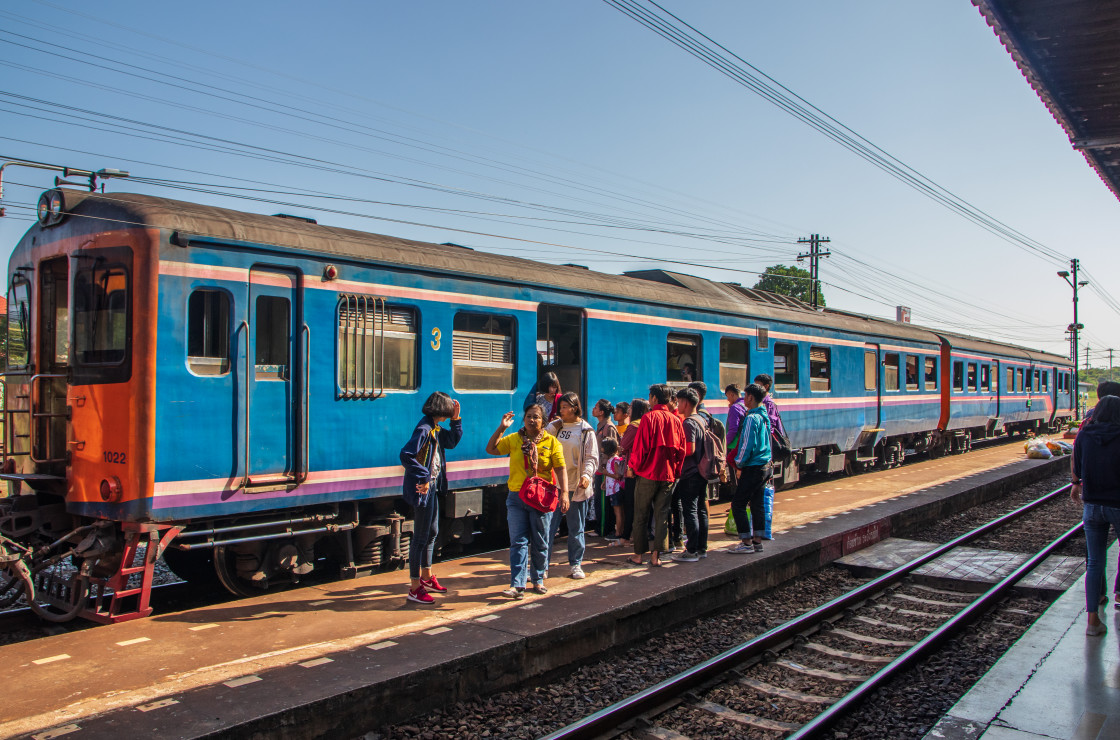 "The Railway Station of Buriram in Thailand Asia" stock image