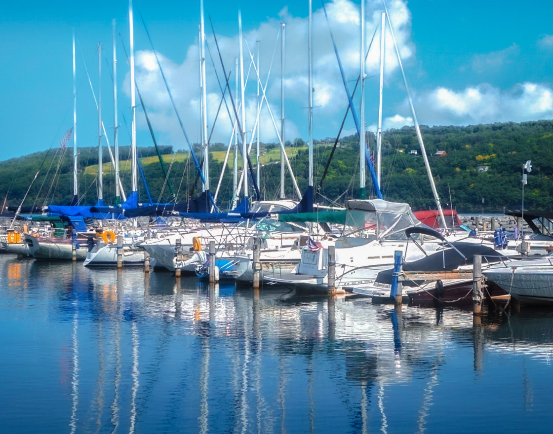 "Sunny Day Marina" stock image