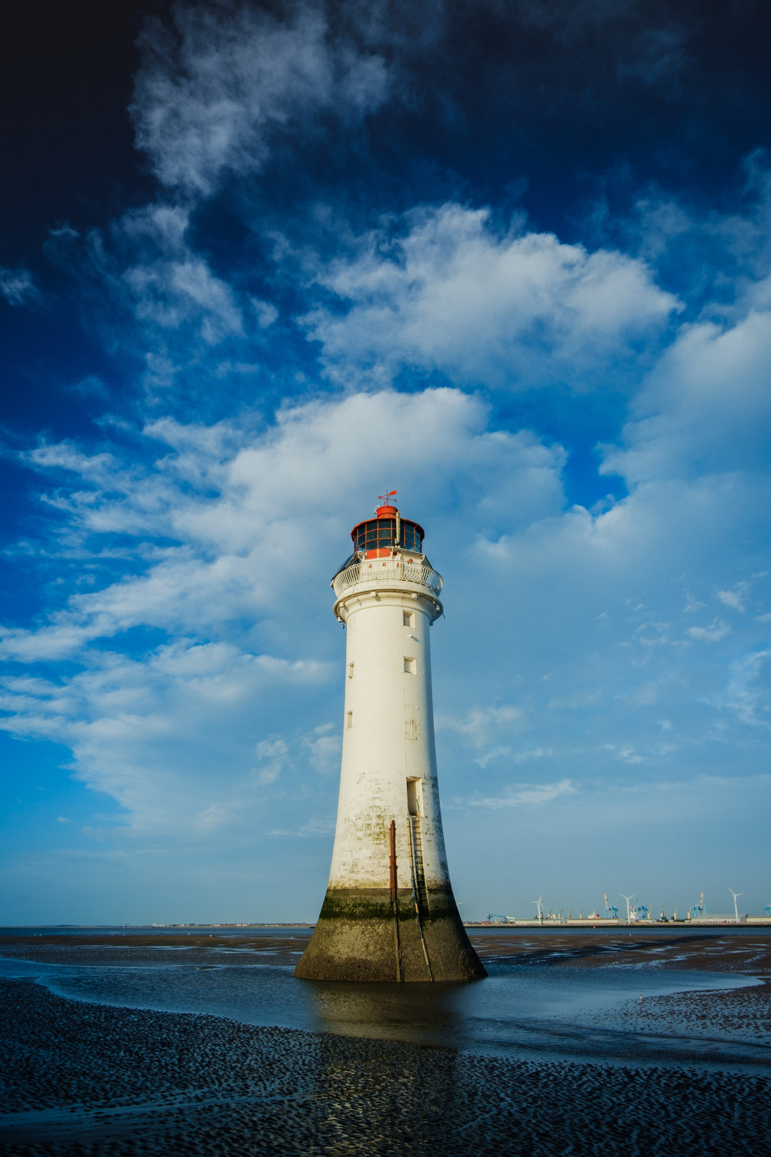 "New Brighton Lighthouse, Merseyside, UK" stock image