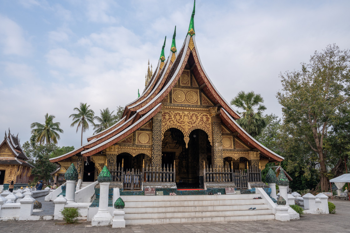 "Wat Xieng Thong of Luang Prabang in Laos Asia" stock image