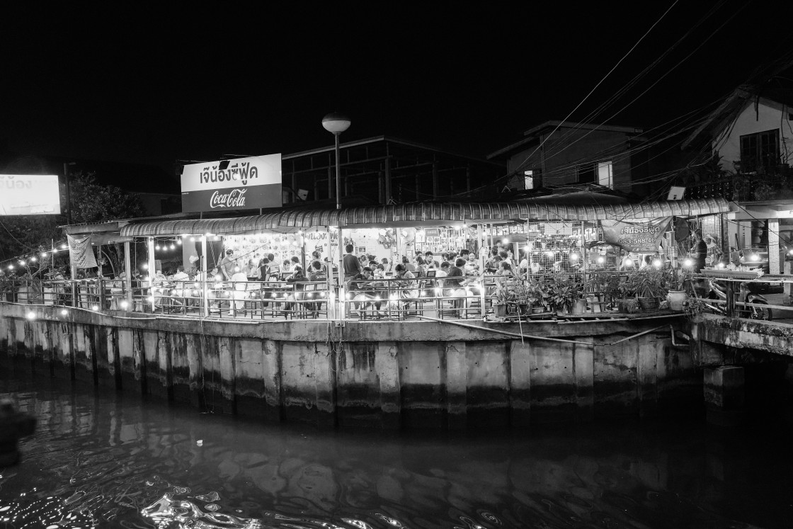 "Moments of street life with buildings and people in a street in the northern part of Pattaya district Chonburi in Thailand Asia" stock image