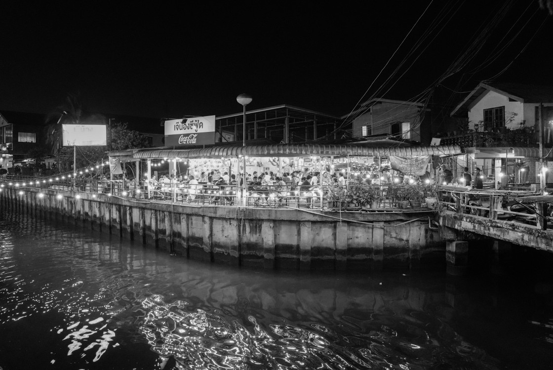 "Moments of street life with buildings and people in a street in the northern part of Pattaya district Chonburi in Thailand Asia" stock image