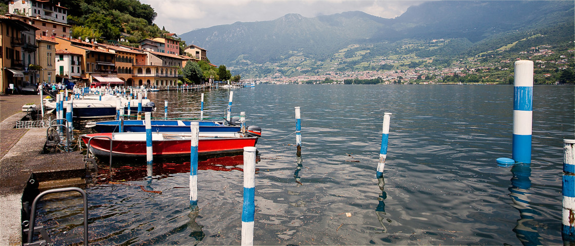 "Picturesque Italian Village on the Largest Lake Island in Europe" stock image