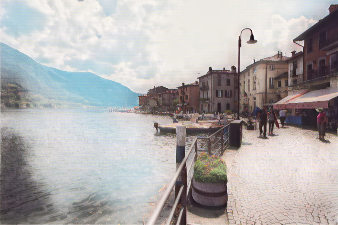 "Dreamlike Lake Iseo, Italy" stock image