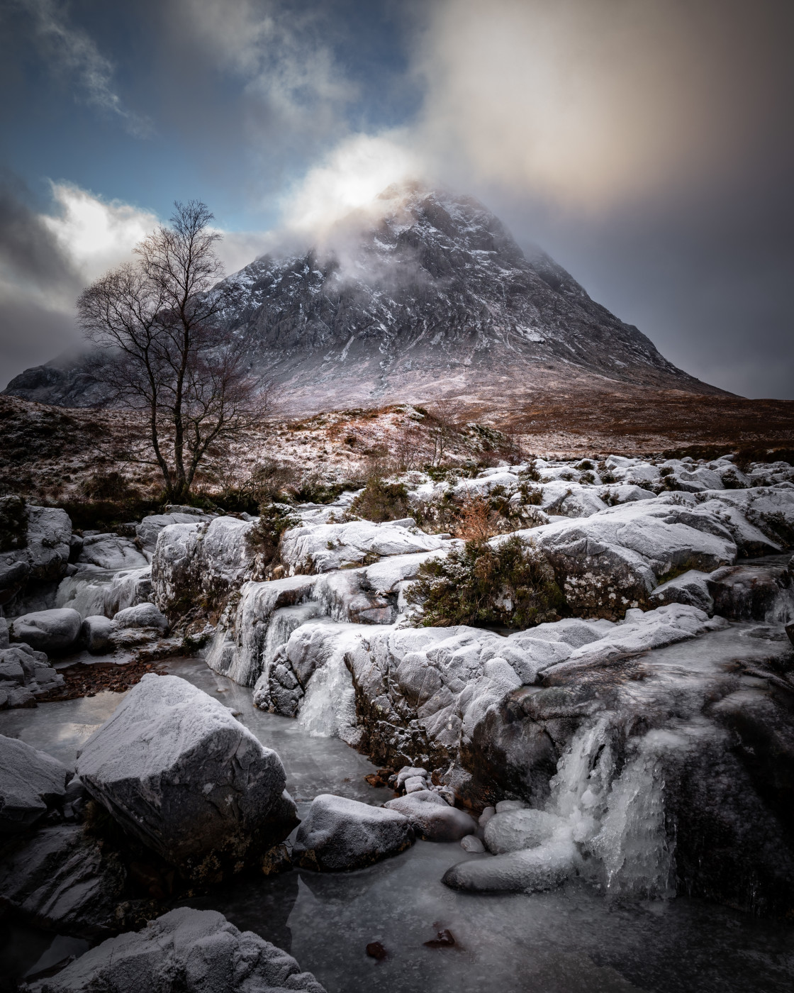 "Buachaille Etive Mòr in Winter" stock image