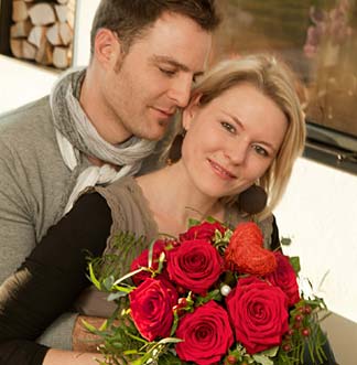 Valentinstags-Liebespaar