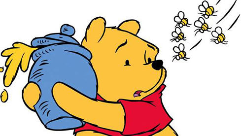 Pu der Bär mit Honig