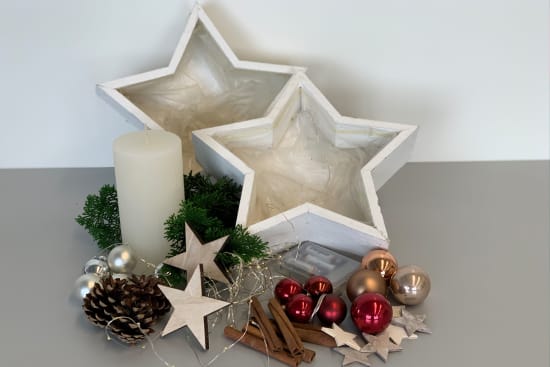 Bougie décorative étoile de Noël