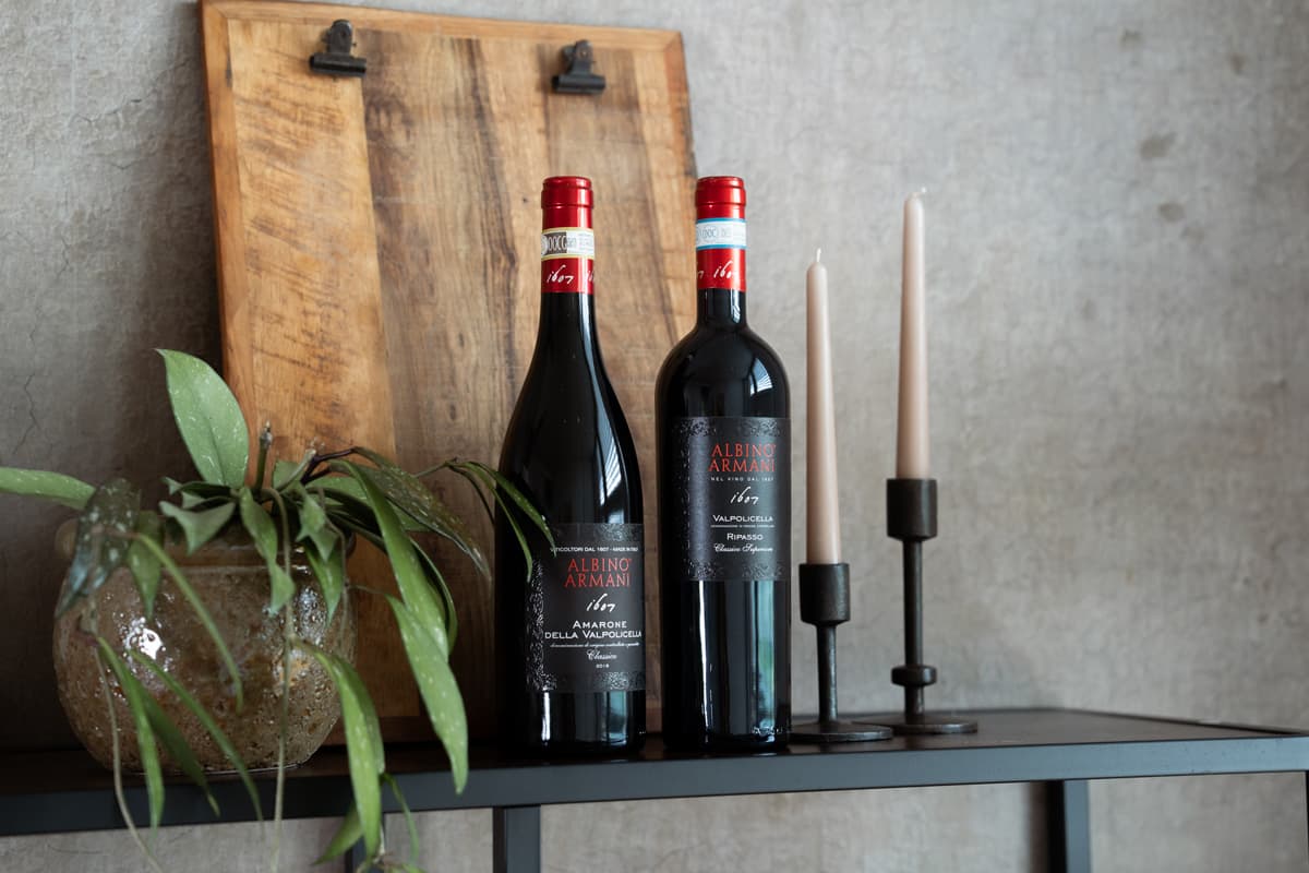 Red wines Amarone and Ripasso by Albino Armani