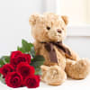 Media 1 - 7 roses and teddy bear