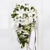 Media 1 - Funeral Bouquet with White Flowers and Ribbon