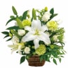 Media 1 - Funeral arrangement in white and green