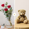 Media 1 - Tercia Red roses and teddy bear
