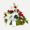 Media 1 - Classic wreath with decoration - white and red