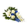 Media 1 - Blue and white funeral bouquet