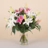 Media 1 - Bouquet of Pink and White Liliums