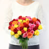 Media 2 - Bouquet of short multicolored roses