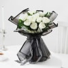 Media 1 - Monochrome Magic Rose Bouquet