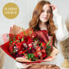 Media 1 - Red florist's fantasy bouquet