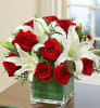Media 1 - Arrangement of Red Roses and White Liliums