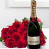 Media 1 - 15 red roses and Moet and Chandon champagne