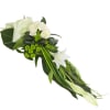 Media 1 - Modern funeral spray of white lilies