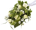 Media 1 - Funeral spray Florist's Choice with ribbon