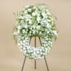 Media 1 - Funeral wreath with white flowers