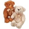 Media 3 - 5 roses rouges avec verdure et couple d’ours en peluche