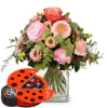 Media 1 - April Bouquet of the Month with Munz chocolate ladybird