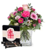 Media 1 - Bouquet de fleurs «Petite princesse» avec gaufrettes Gottlieber Hüppen «For You»