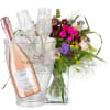 Media 1 - Blumenstrauss «Sommerwiese» mit Prosecco Rosé Albino Armani DOC (75 cl), inkl. Eiskühler und zwei Flûte-Gläser