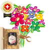 Media 1 - Seasonal bouquet with Swiss flowers and Bee-Family Swiss blossom honey