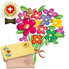 Media 1 - Seasonal bouquet with Swiss flowers and Munz bar of chocolate «Hello Sunshine»