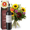 Media 1 - Autumn bouquet with Swiss flowers and Ripasso Albino Armani DOC (75 cl)