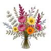 Media 1 - Meadow bouquet «Airy & Light» in vibrant colors
