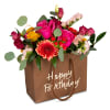 Media 1 - Sac à fleurs «Happy Birthday» - aux couleurs vives